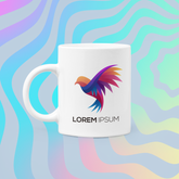 Custom White Ceramic Mug 11 oz with custom logo printing