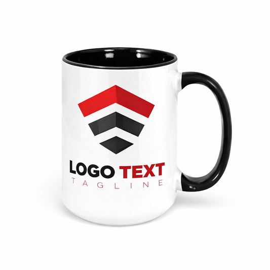 Ceramic Mug with Black Colored Inside & Handle – 15 OZ