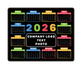 Custom 2026 Calendar Mouse Pad with Logo for business desk branding