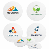 Round custom sublimation mouse pads with full-color logo printing and non-slip rubber backing