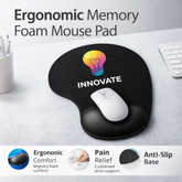 Custom ergonomic mouse pads with wrist support and logo printing for office branding