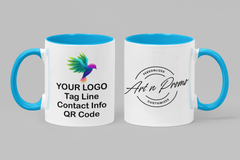 Corporate Branding Light Blue Coffee Mug