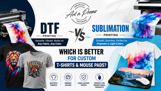 DTF vs sublimation printing comparison for custom T-shirts and mouse pads