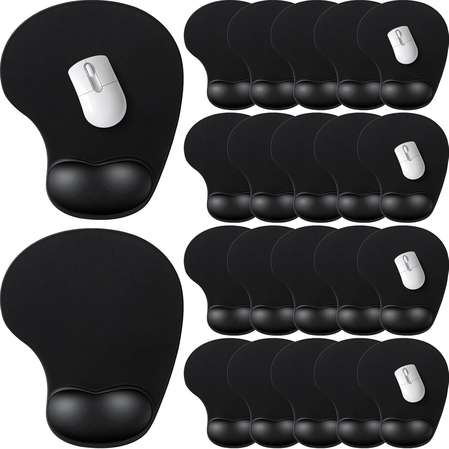 Promotional ergonomic mouse pad for trade shows, offices, and client giveaways