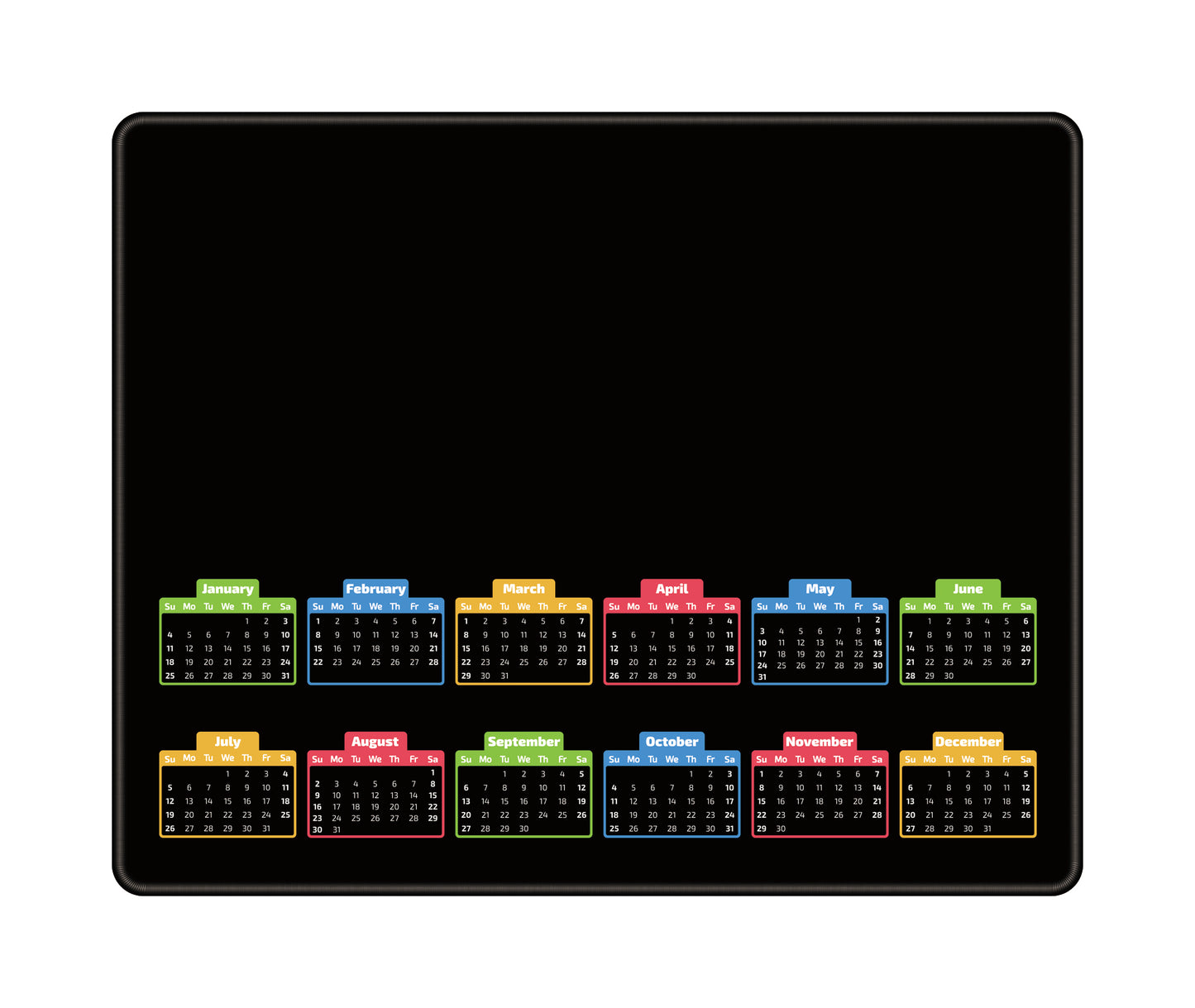 Custom 2026 Calendar Mouse Pad with Logo for Promotional Branding
