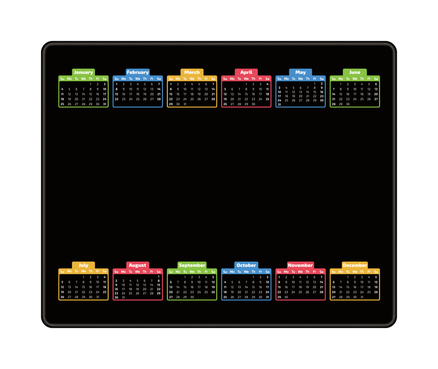 Custom 2026 Calendar Mouse Pad with Logo for Promotional Branding