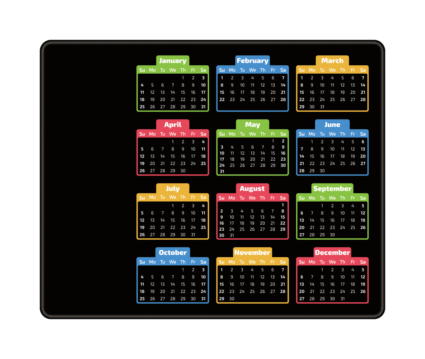 Custom 2026 Calendar Mouse Pad with Logo for Promotional Branding
