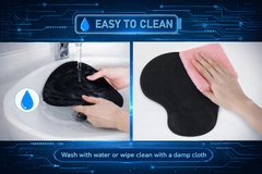 Custom logo mouse pad with non-slip base and ergonomic wrist support cushion