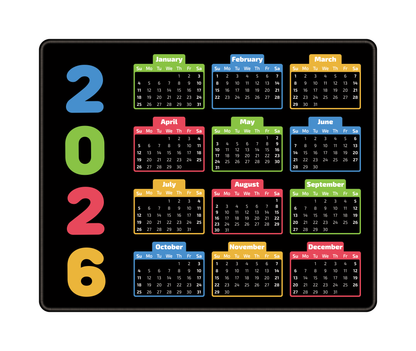 Calendar Mouse Pad 2026