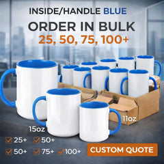 Branded Light Blue Ceramic Mug for Employees