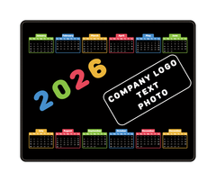 Promotional calendar mouse pad with logo for office giveaways and events