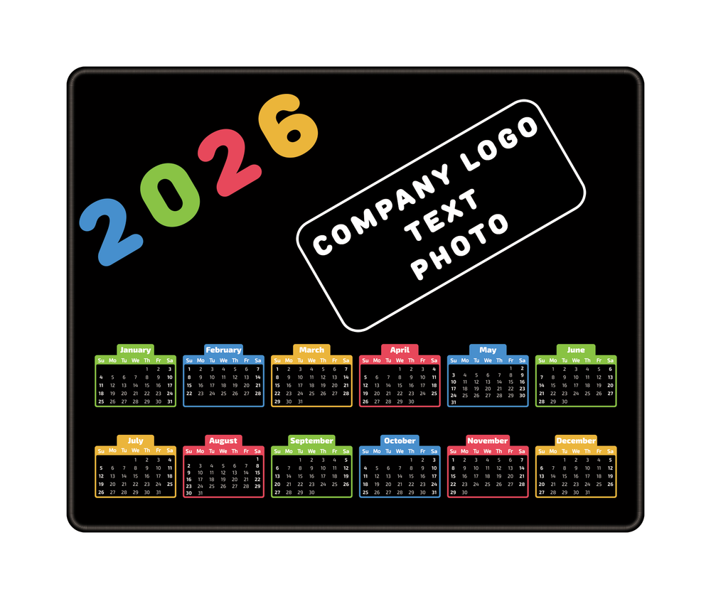 Custom printed 2026 desk mouse pad for corporate branding campaigns
