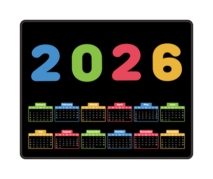 Calendar Mouse Pad 2026