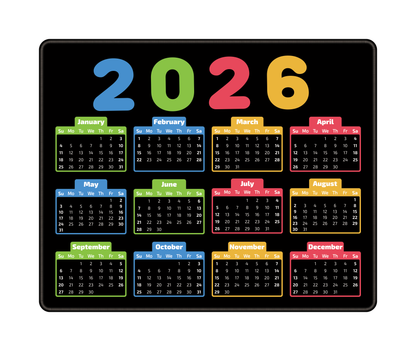Calendar Mouse Pad 2026
