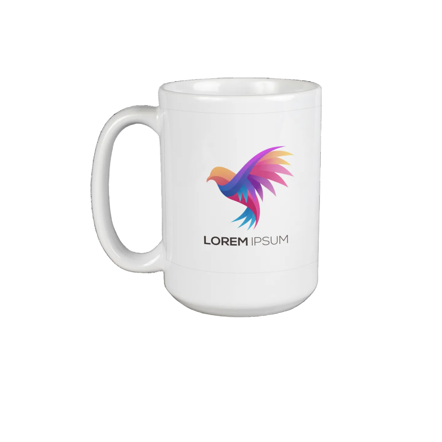 Bulk Custom Logo White Ceramic Mug for Business – 15 OZ