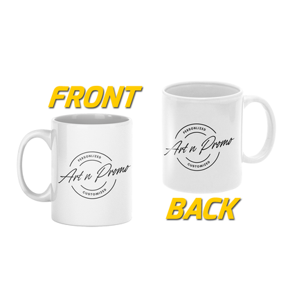 Ceramic Plain White Mug – 11 OZ