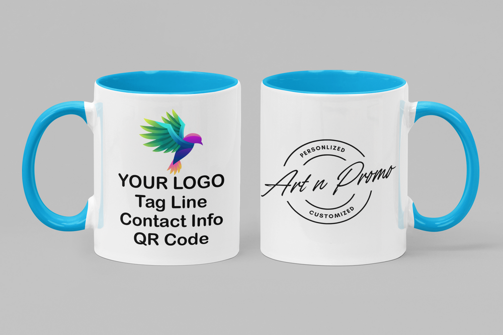 Corporate Branding Light Blue Coffee Mug