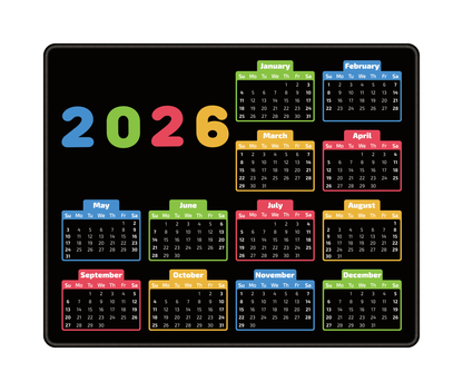 Calendar Mouse Pad 2026