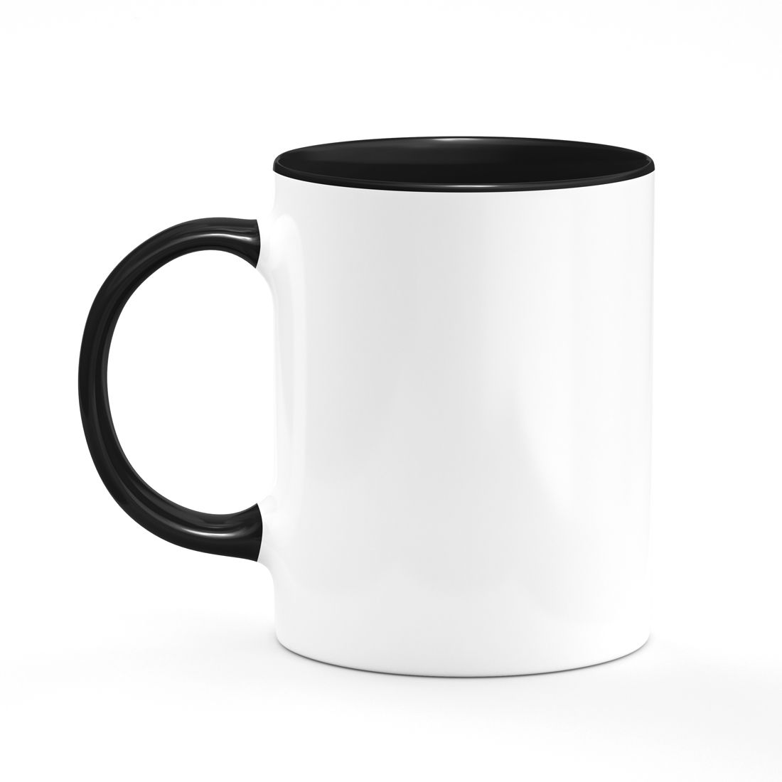 Black Inside/ Handle and White 11OZ