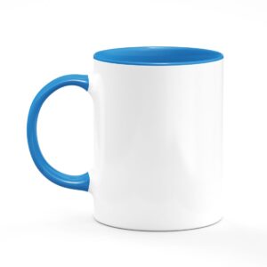Light Blue Inside/ Handle And White 11Oz